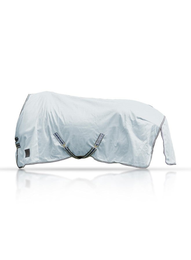 Equinavia Gard Horse Fly Sheet | UV Protection Mesh Fly Sheet for Horses | Lightweight Nylon Turnout Sheet Fly Sheets for Horses - Light Blue - 78 in - Image 1